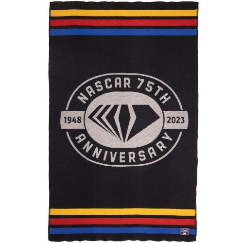 Nascar 75th Anniversary Wool Throw Black active Current Dry clean or hand wash personalization