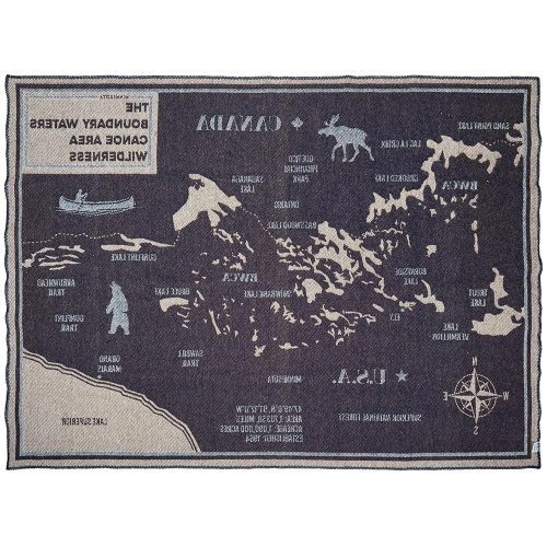 faribault mill bwca map bwca map wool throw blanket 29400266113133