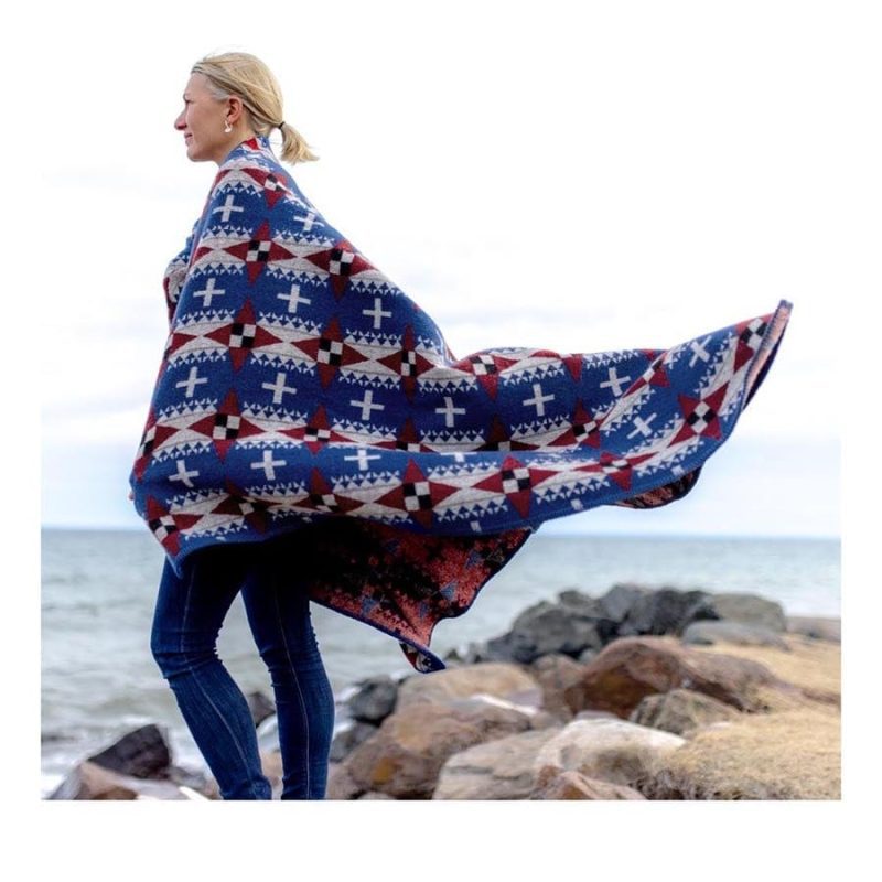 faribault mill dyani white hawk factory second dyani white hawk guided wool throw 29140079345773