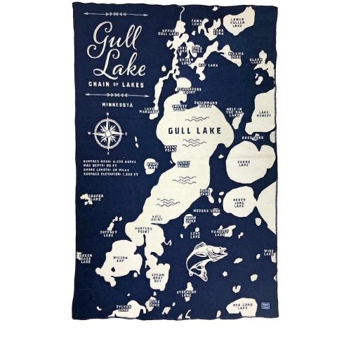 Factory Second Gull Lake Wool Throw Blanket Gull Lake active Dry clean or hand wash Lakes & Maps