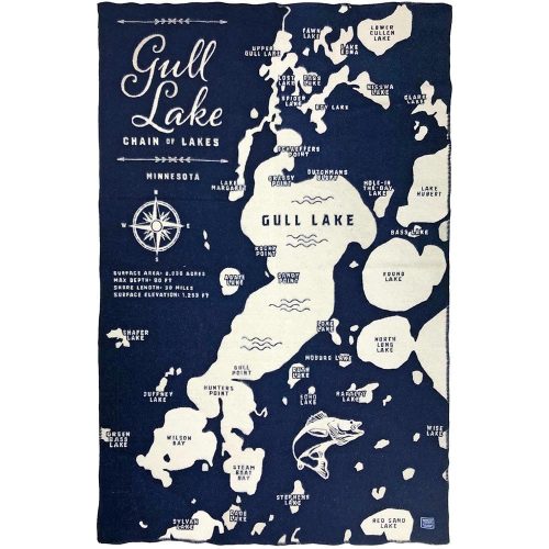 Gull Lake Wool Throw Blanket Gull Lake active Current Dry clean or hand wash Full Price Lakes & Maps