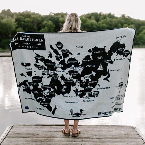 faribault mill lake minnetonka lake minnetonka map wool throw 29037295009901