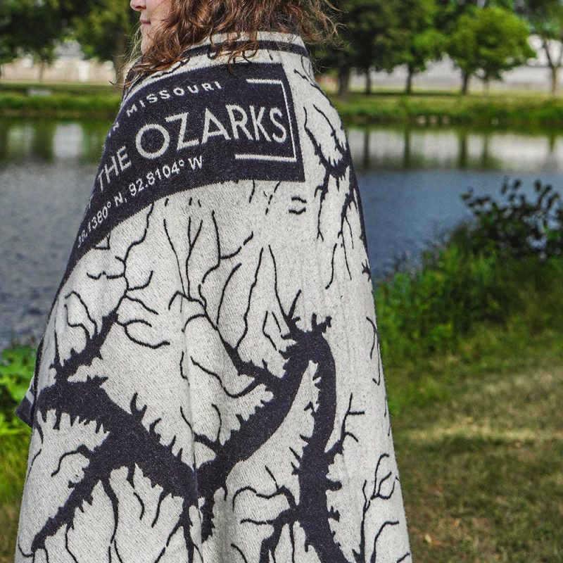 faribault mill lake of the ozarks lake of the ozarks map wool throw blanket 29399179657325