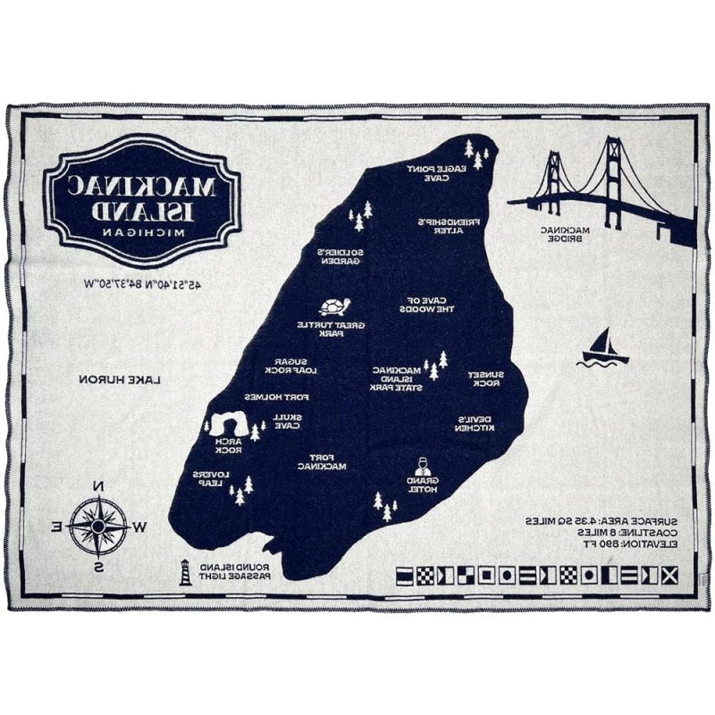 faribault mill mackinac island mackinac island map wool throw blanket 29400433786989