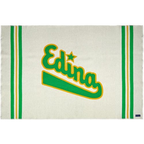 Edina High School Varsity Letter Throw Blanket Natural active group-gallery personalization