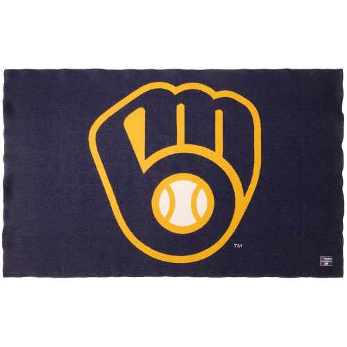 Milwaukee Brewers Wool Throw Navy active Current Dry clean or hand wash MLB personalization