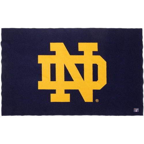 Notre Dame Wool Throw Navy active Current Dry clean or hand wash personalization