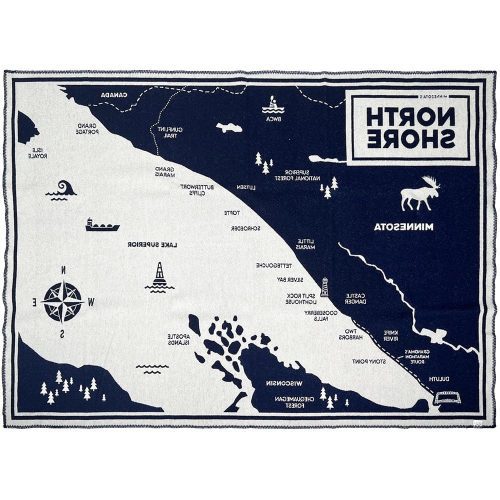 faribault mill north shore map north shore map wool throw blanket 29400401051757