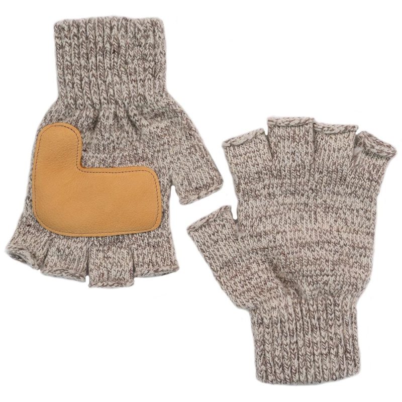 Fingerless Gloves with Leather Oatmeal active Current dry clean only Full Price group-gallery