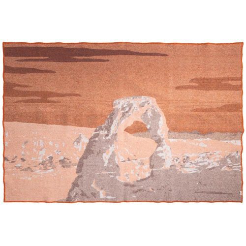 faribault mill orange arches national park wool throw 30033042014317