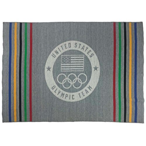 US Olympic Team Wool Throw Blanket Puck Logo active Current Dry clean or hand wash group-gallery