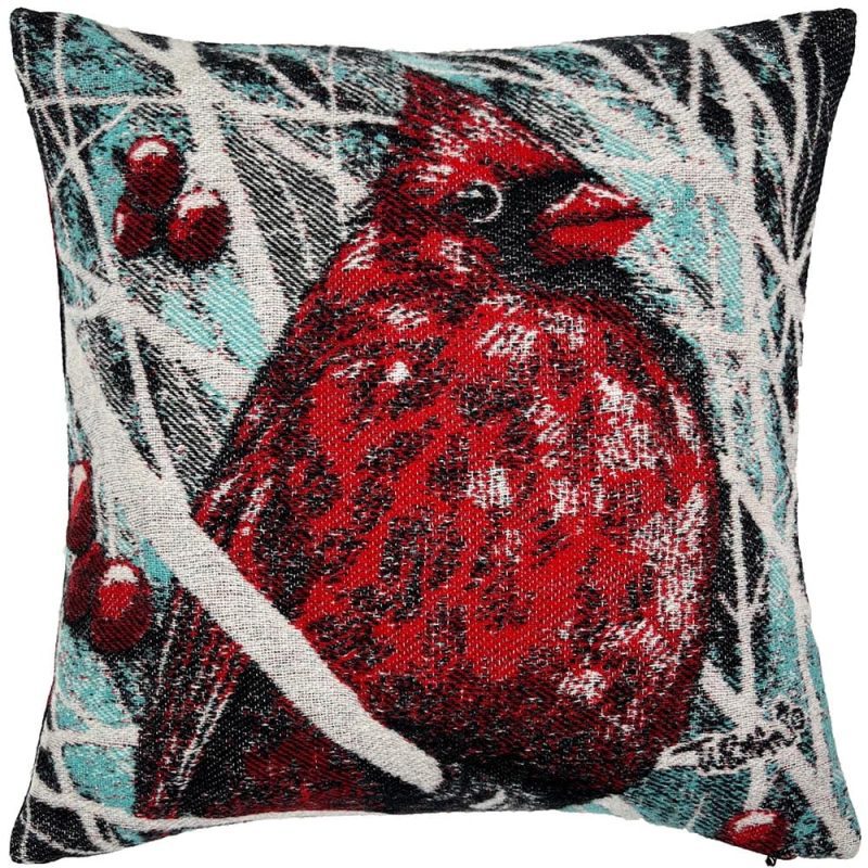 Adam Turman Red Cardinal Pillow Case Red Cardinal active Artist Collection Current Dry clean or hand wash