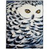 Adam Turman Snowy Owl Wool Throw Blanket Snowy Owl active Artist Collection Current Dry clean or hand wash Full Price personalization