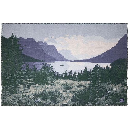 Glacier National Park Wool Throw Green active Current Dry clean or hand wash