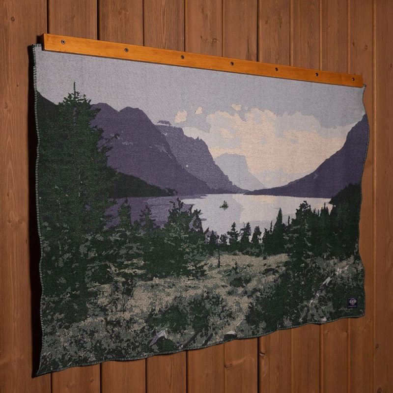 faribault mill tan glacier national park wool throw 30033045651565