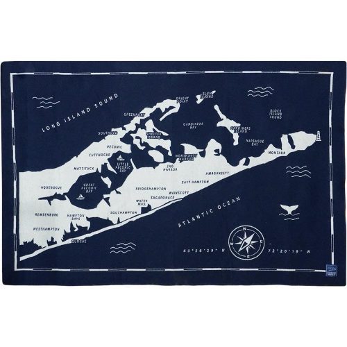 The Hamptons Map Wool Throw Blanket The Hamptons active Current Dry clean or hand wash Full Price Lakes & Maps